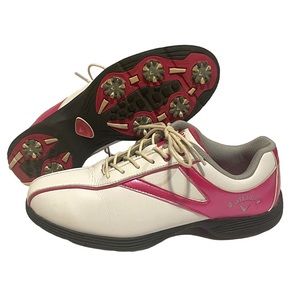 Callaway Novas Golf Shoe ~ White Pink ~ Women 6.5